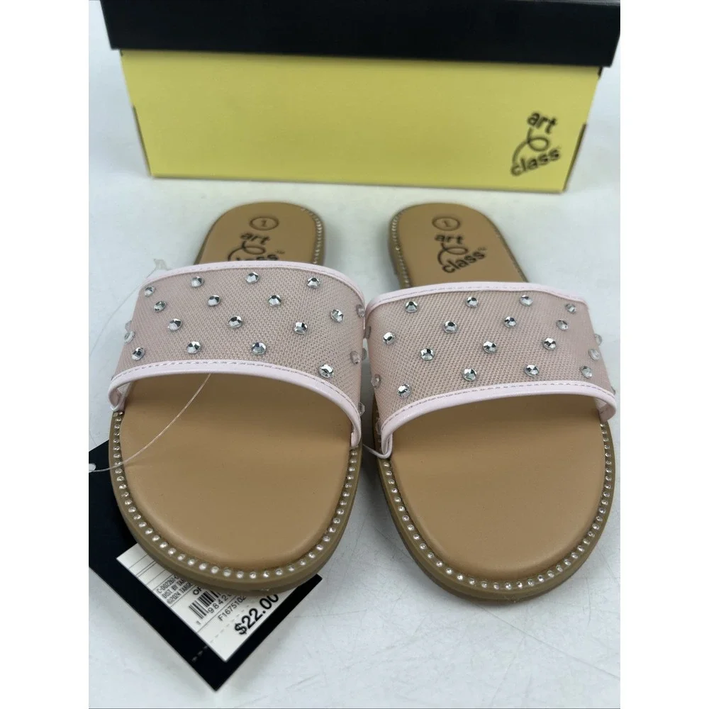Art Class Girls Heather Sandals Size‎ 1 NEW NWT And Box